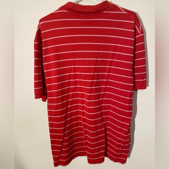 Red and Pink Striped Izod Lacoste Polo Shirt - XL - Picture 2 of 3